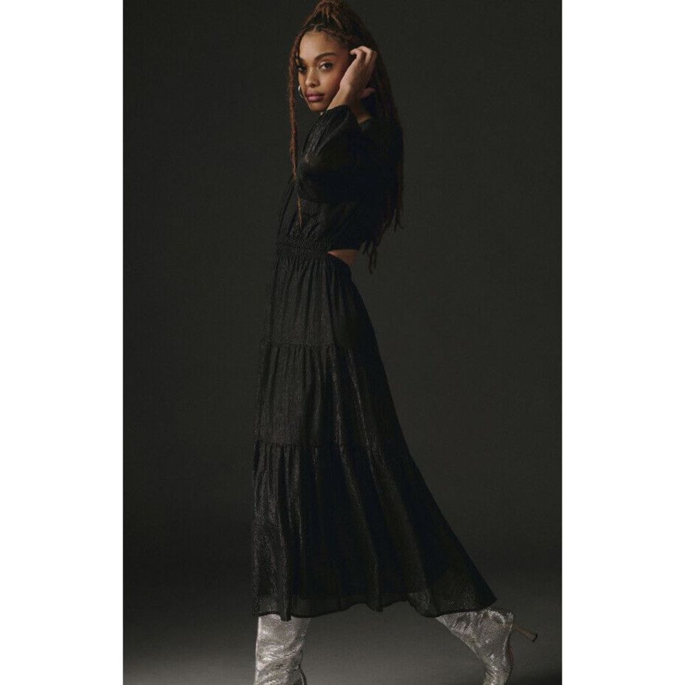 Anthropologie Moon River Crewneck Midi Dress Size L. B23 - Picture 3 of 8